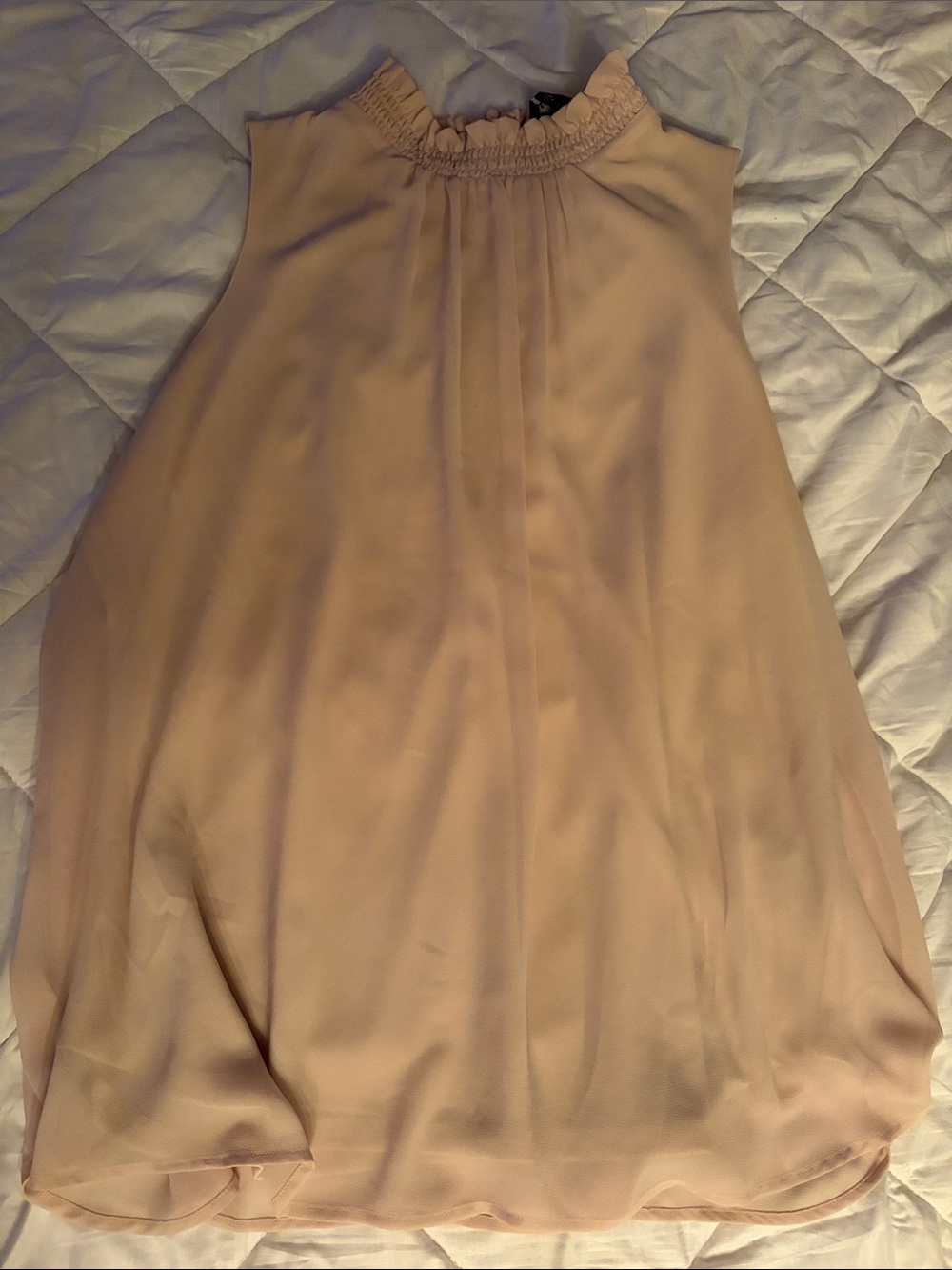 le chateau Blush Sleeveless Chiffon Top